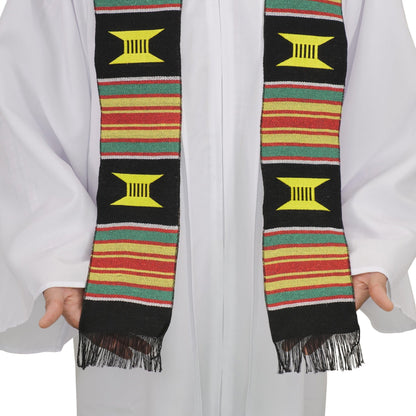 Kente Graduation Kente Stole, Handwoven Kente Sash Cloth - Graduation Seller