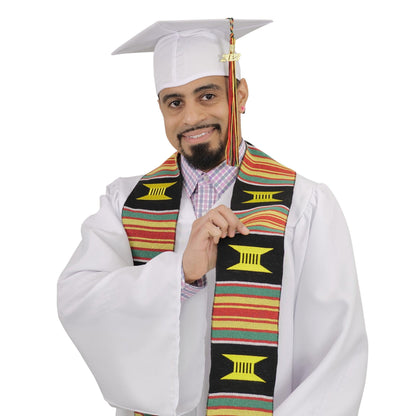 Kente Graduation Kente Stole, Handwoven Kente Sash Cloth - Graduation Seller