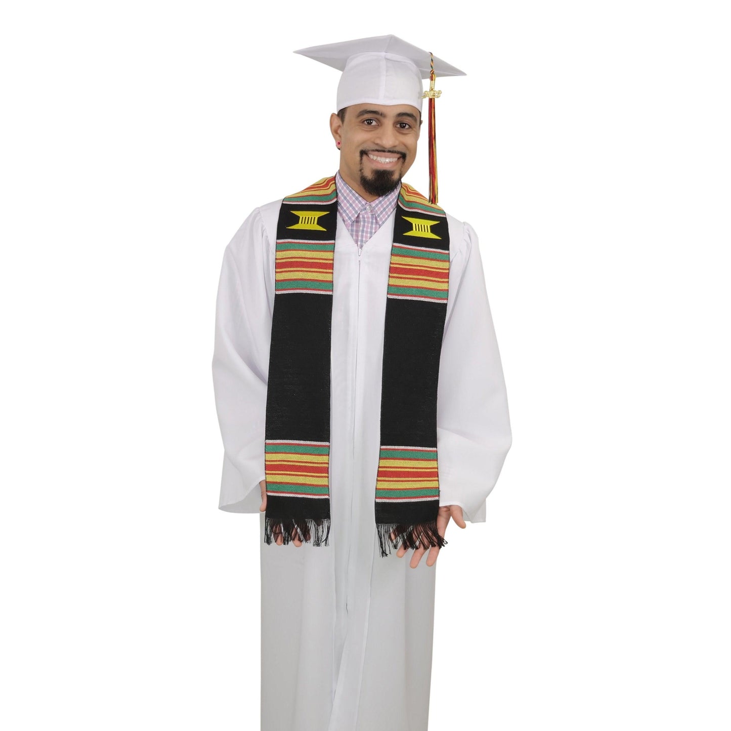 Ready to Customize Graduation Kente Stole, Handwoven Kente Sash Cloth - Graduation Seller