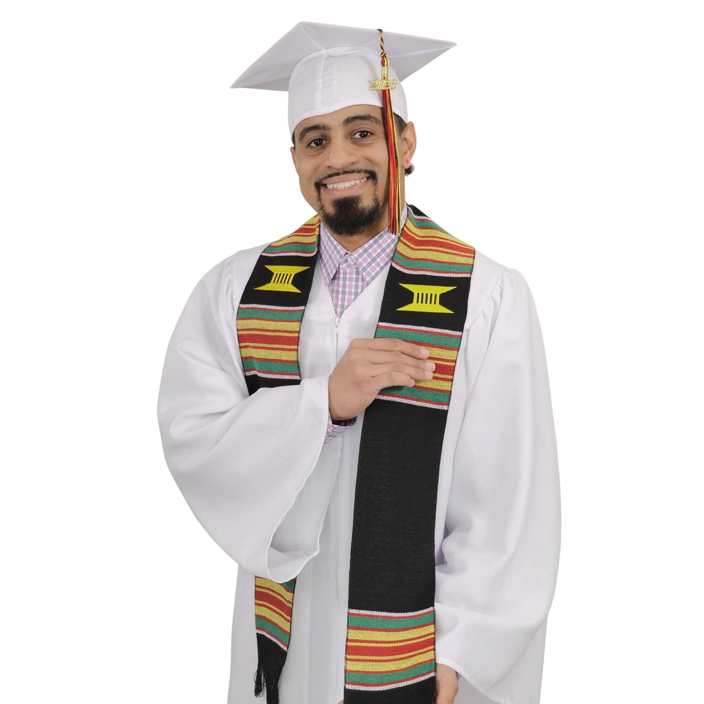 Ready to Customize Graduation Kente Stole, Handwoven Kente Sash Cloth - Graduation Seller