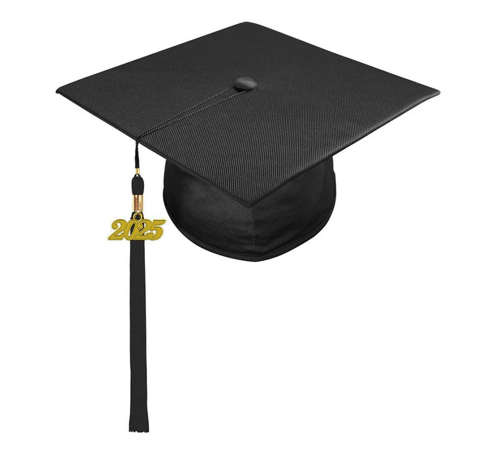 Shiny Black Elementary Cap & Tassel - Graduation Seller