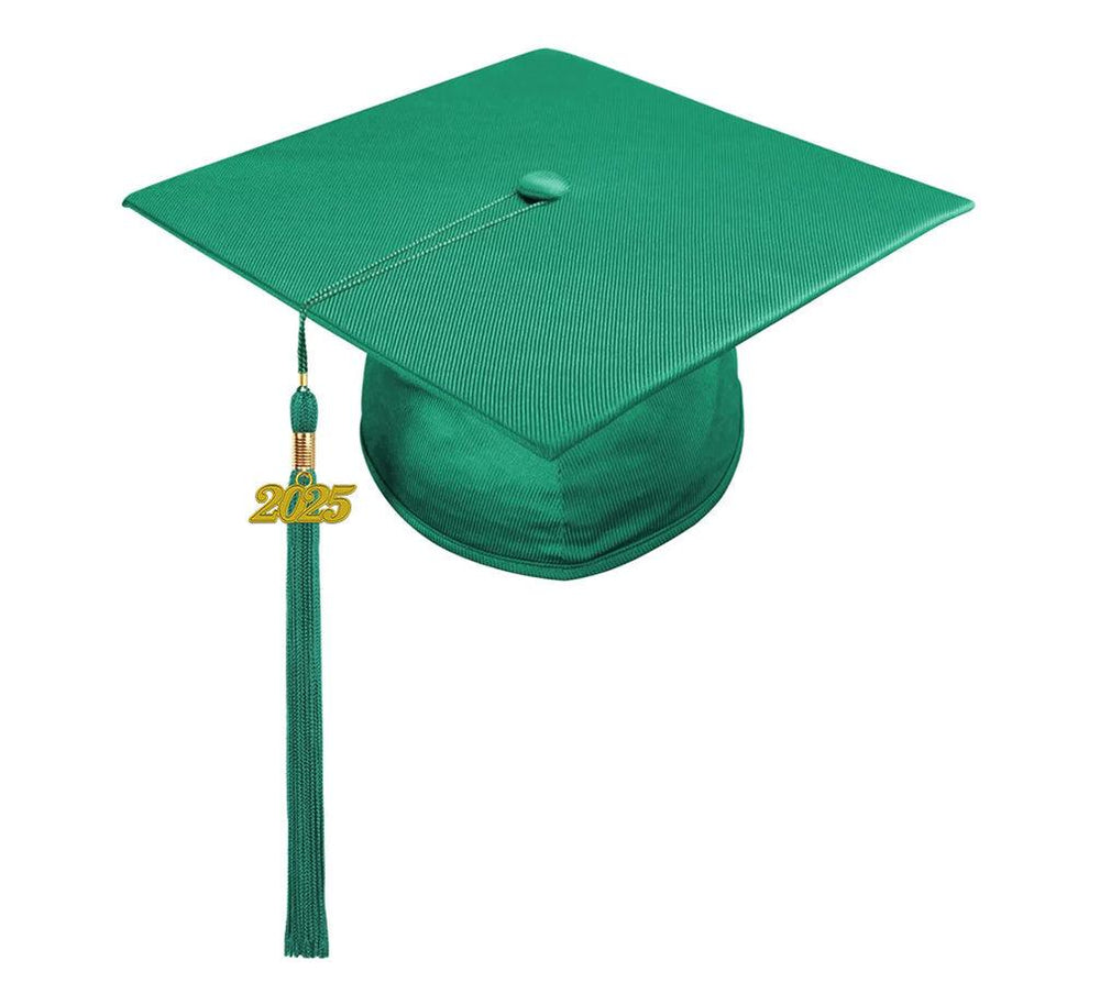 Shiny Emerald Green High School Cap & Tassel - Graduation Seller