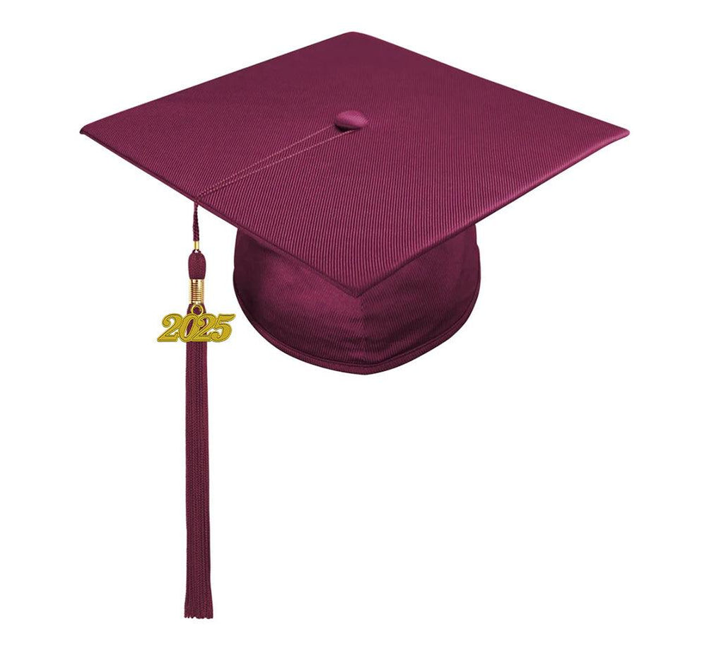 Shiny Maroon High School Cap & Tassel - Graduation Seller