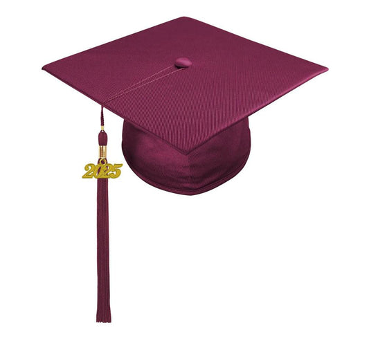 Shiny Maroon Elementary Cap & Tassel - Graduation Seller
