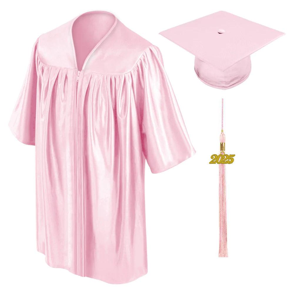 Shiny Pink Kindergarten/Preschool Cap & Gown - Graduation Seller