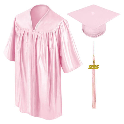 Shiny Pink Kindergarten/Preschool Cap & Gown - Graduation Seller