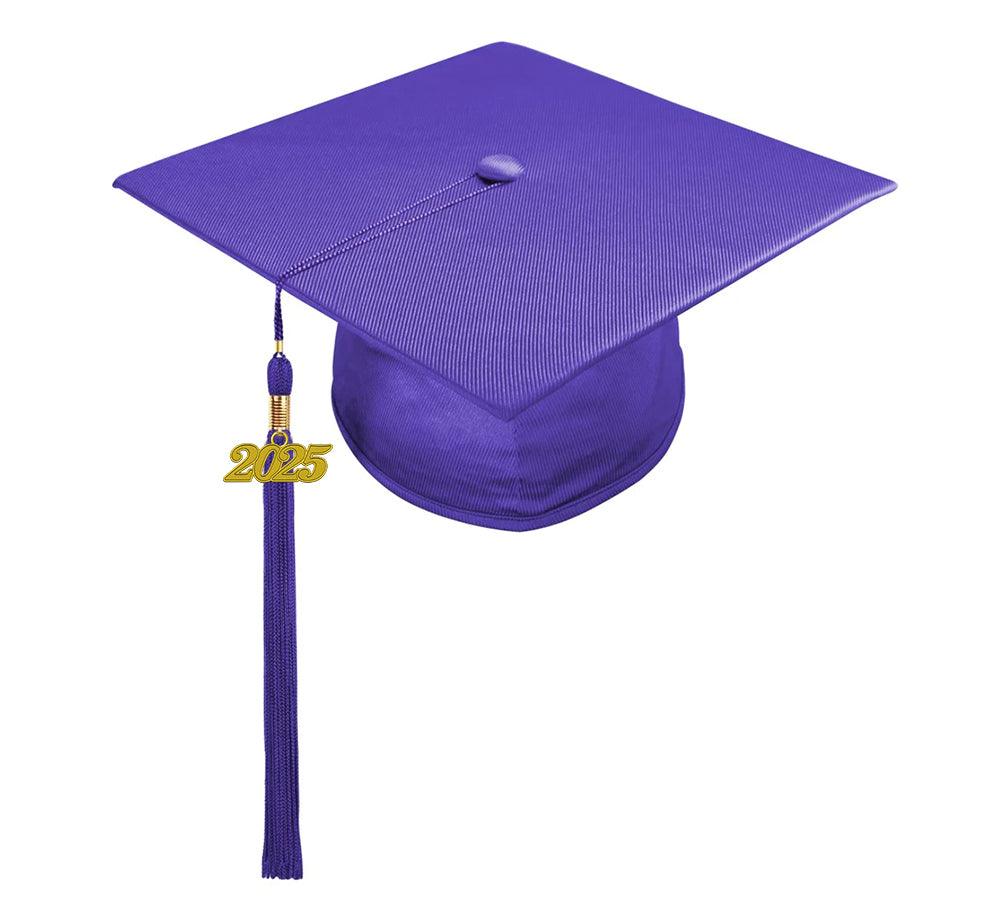 Shiny Purple Elementary Cap & Tassel - Graduation Seller