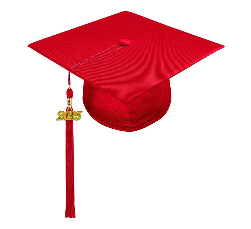 Shiny Red High School Cap & Tassel - Graduation Seller