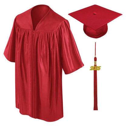 Shiny Red Kindergarten/Preschool Cap & Gown - Graduation Seller