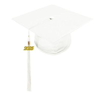 Shiny White Elementary Cap & Gown - Graduation Seller