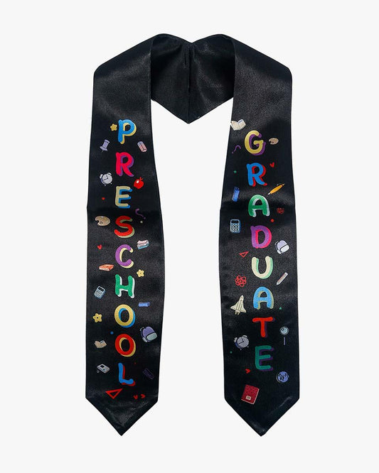 Preschool Graduation Printed Kids Sash Stole – 3 Colors Available - Graduation Seller