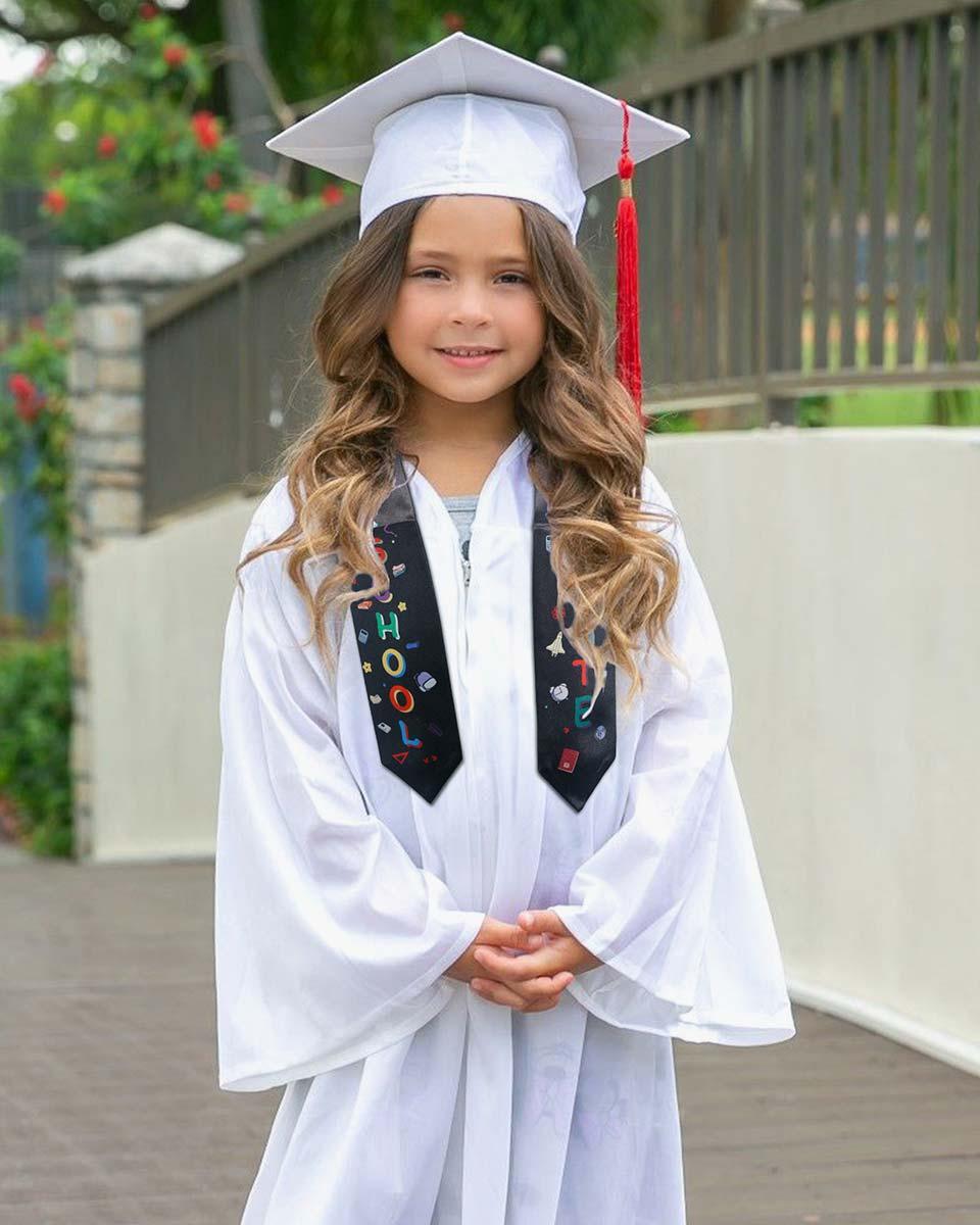 Preschool Graduation Printed Kids Sash Stole – 3 Colors Available - Graduation Seller