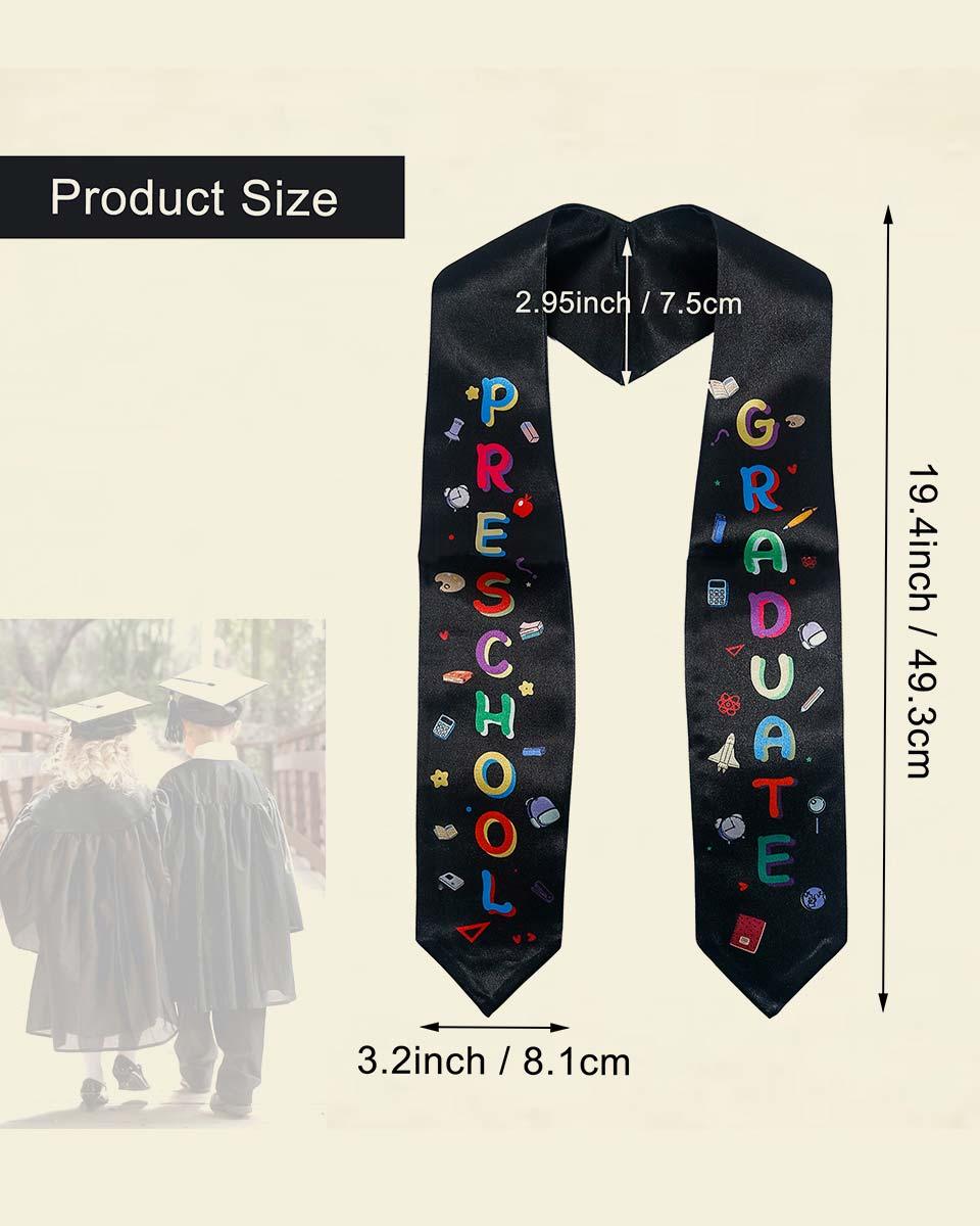 Preschool Graduation Printed Kids Sash Stole – 3 Colors Available - Graduation Seller