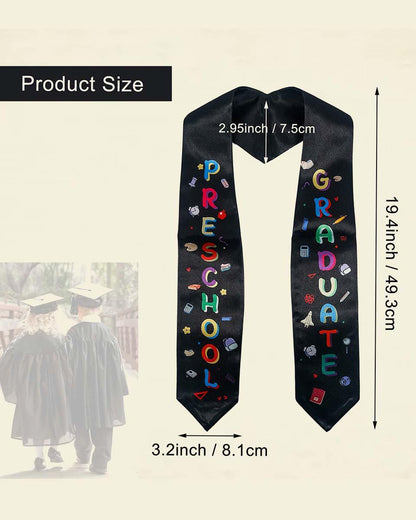 Preschool Graduation Printed Kids Sash Stole – 3 Colors Available - Graduation Seller