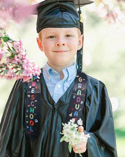 Preschool Graduation Printed Kids Sash Stole – 3 Colors Available - Graduation Seller