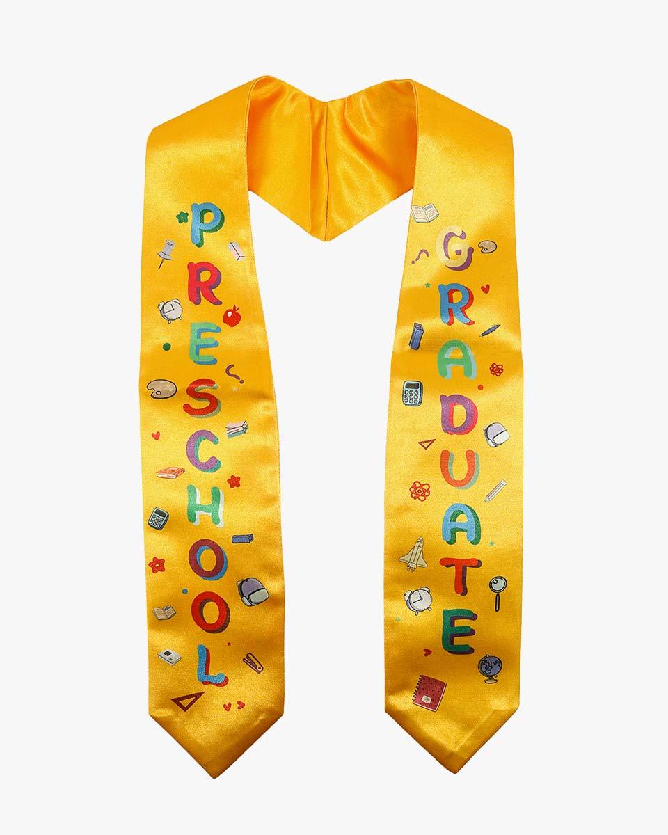 Preschool Graduation Printed Kids Sash Stole – 3 Colors Available - Graduation Seller