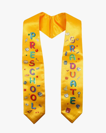 Preschool Graduation Printed Kids Sash Stole – 3 Colors Available - Graduation Seller