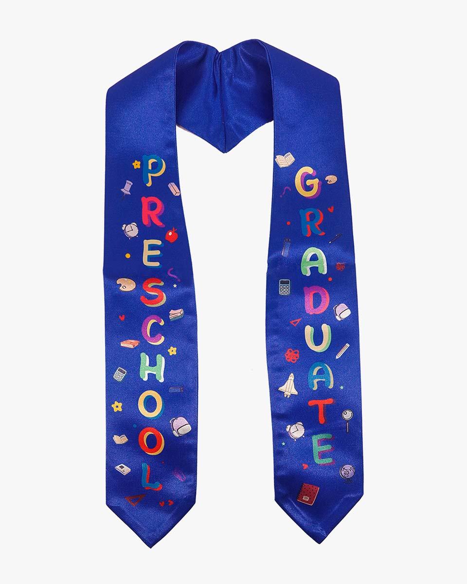 Preschool Graduation Printed Kids Sash Stole – 3 Colors Available - Graduation Seller