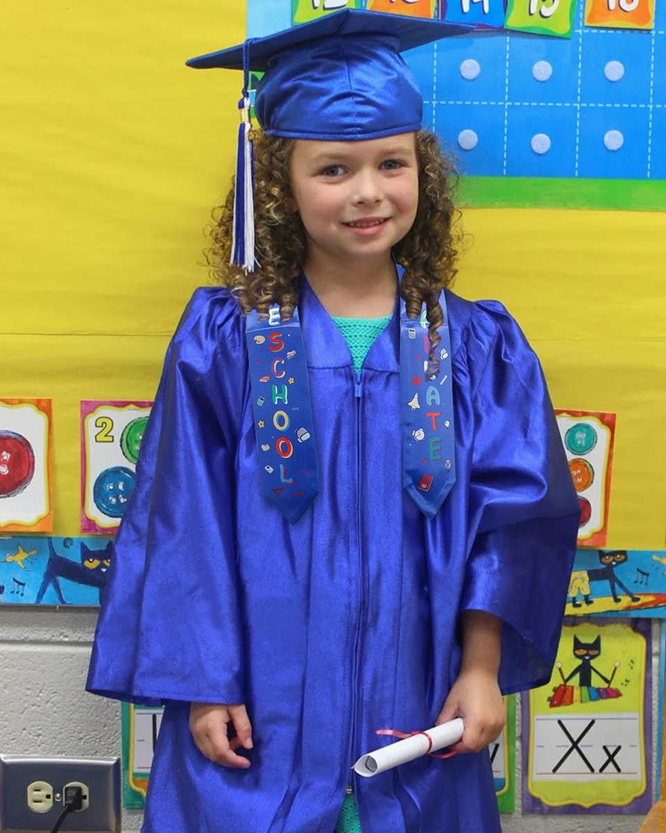 Preschool Graduation Printed Kids Sash Stole – 3 Colors Available - Graduation Seller
