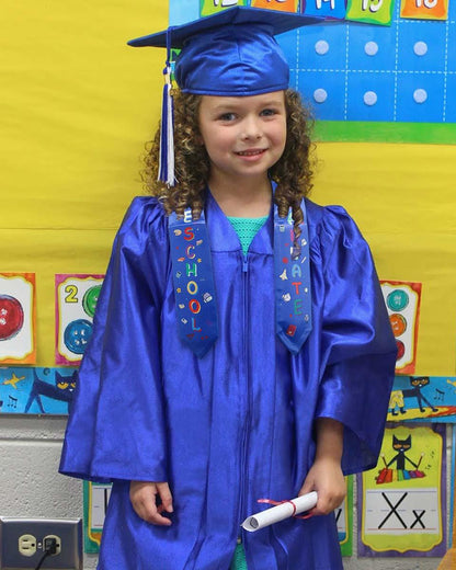 Preschool Graduation Printed Kids Sash Stole – 3 Colors Available - Graduation Seller