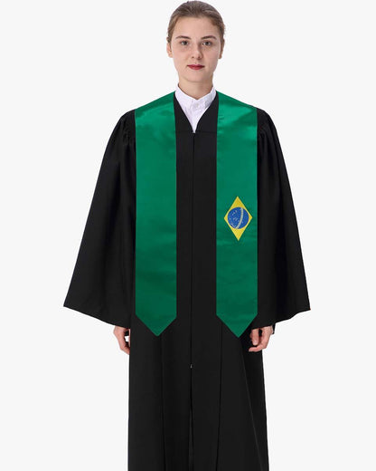 17 Country Flag Graduation Stoles Embroidery Sashes for Study Aboard International Students - Graduation Seller