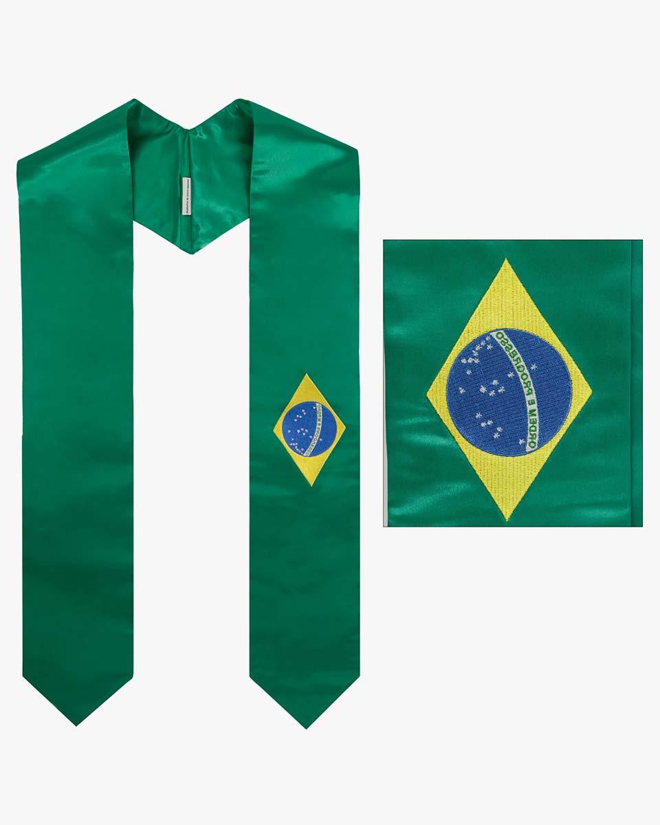 17 Country Flag Graduation Stoles Embroidery Sashes for Study Aboard International Students - Graduation Seller