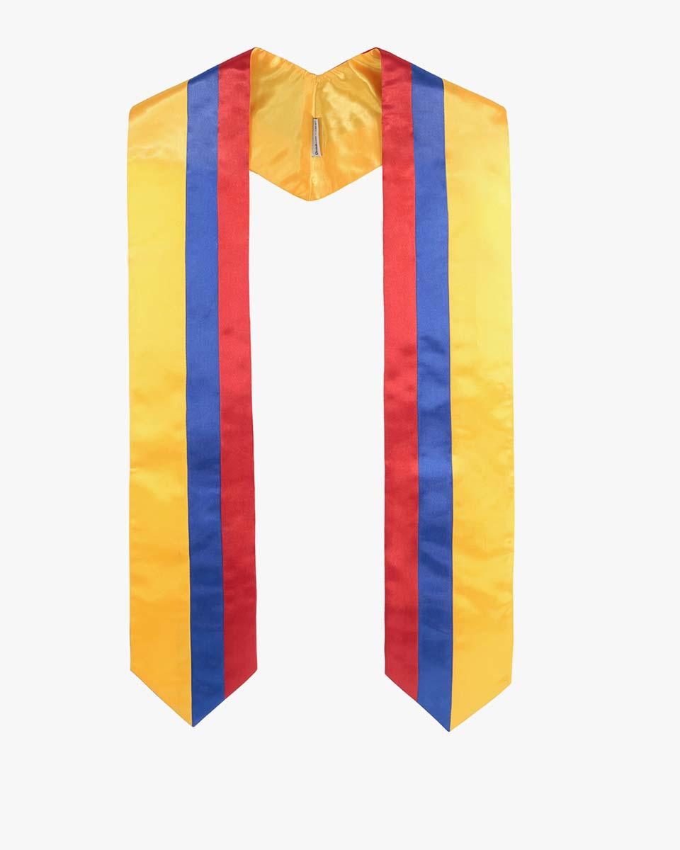 17 Country Flag Graduation Stoles Embroidery Sashes for Study Aboard International Students - Graduation Seller