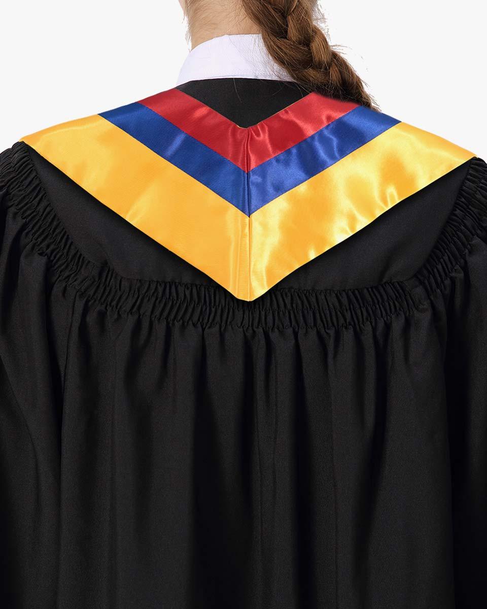 17 Country Flag Graduation Stoles Embroidery Sashes for Study Aboard International Students - Graduation Seller