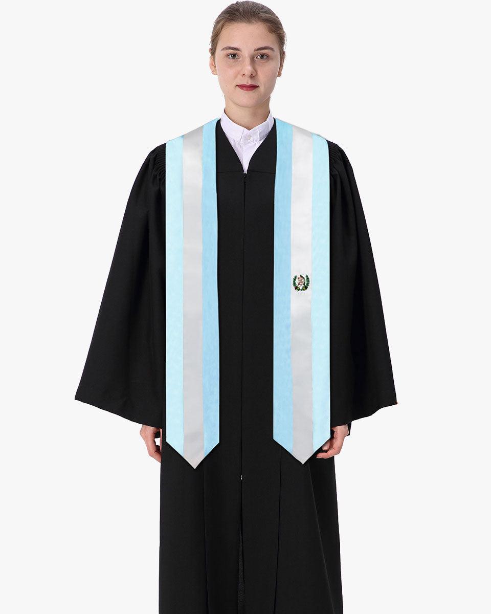 17 Country Flag Graduation Stoles Embroidery Sashes for Study Aboard International Students - Graduation Seller