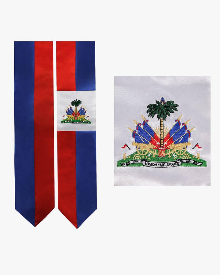 17 Country Flag Graduation Stoles Embroidery Sashes for Study Aboard International Students - Graduation Seller