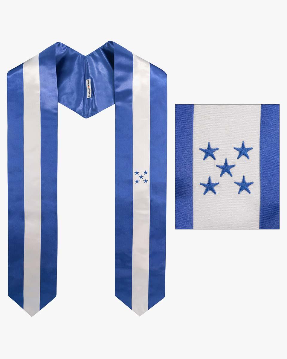 17 Country Flag Graduation Stoles Embroidery Sashes for Study Aboard International Students - Graduation Seller