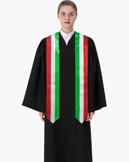 17 Country Flag Graduation Stoles Embroidery Sashes for Study Aboard International Students - Graduation Seller