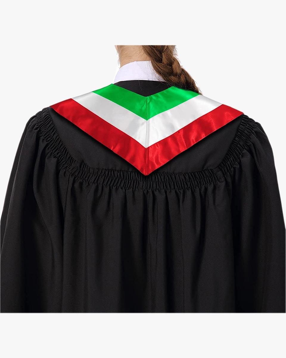 17 Country Flag Graduation Stoles Embroidery Sashes for Study Aboard International Students - Graduation Seller