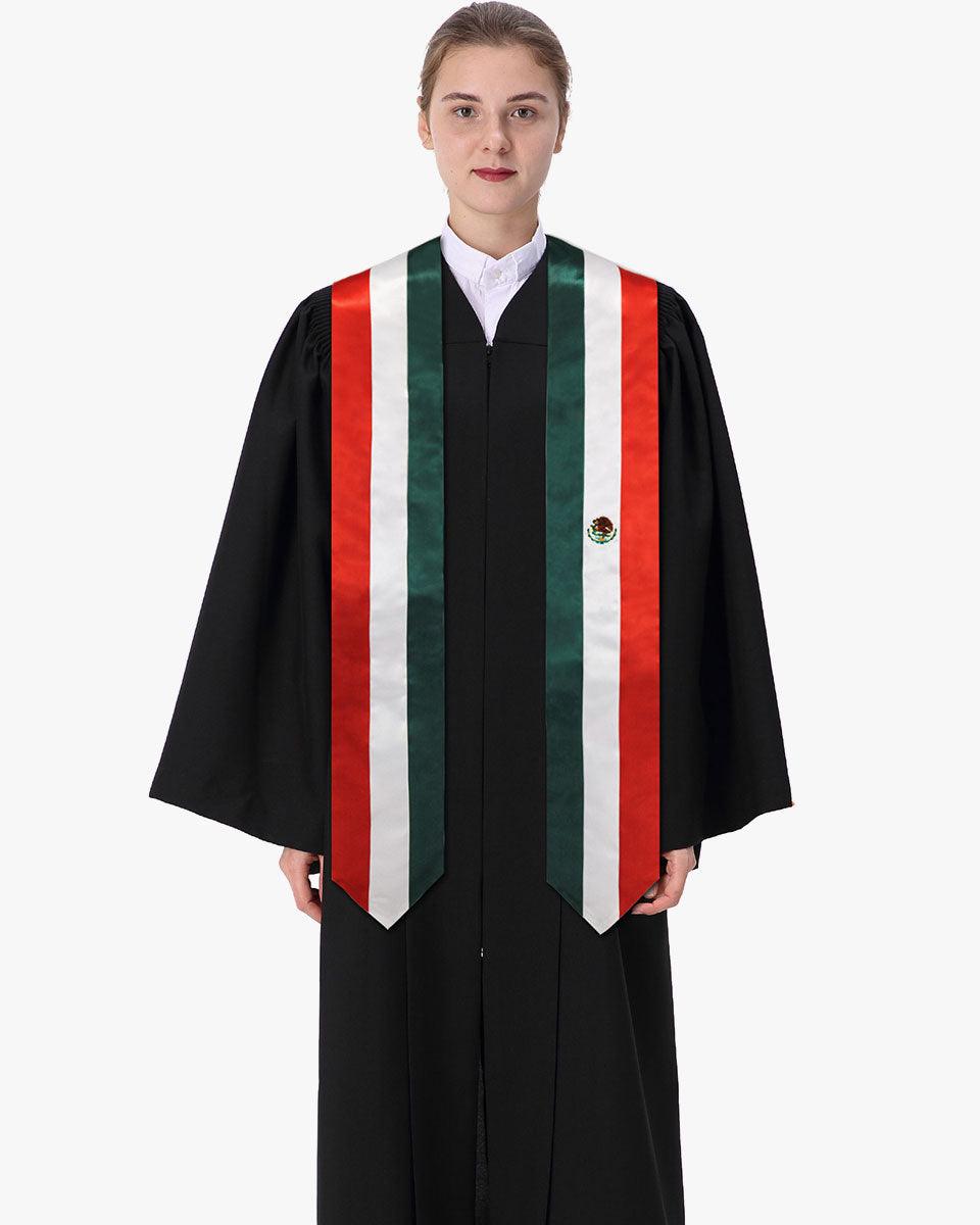 17 Country Flag Graduation Stoles Embroidery Sashes for Study Aboard International Students - Graduation Seller