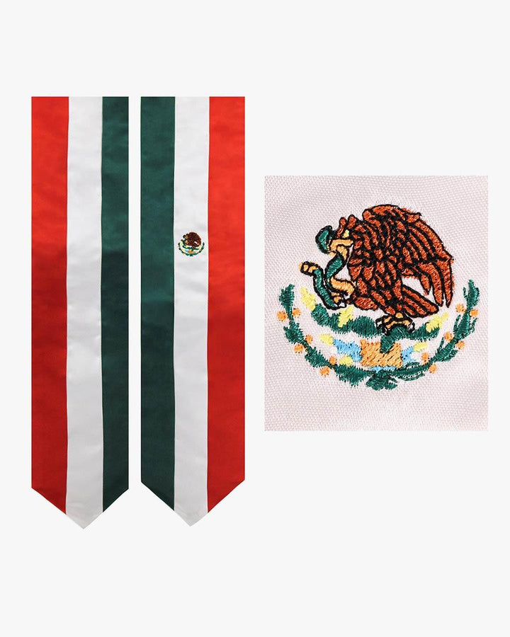 17 Country Flag Graduation Stoles Embroidery Sashes for Study Aboard International Students - Graduation Seller