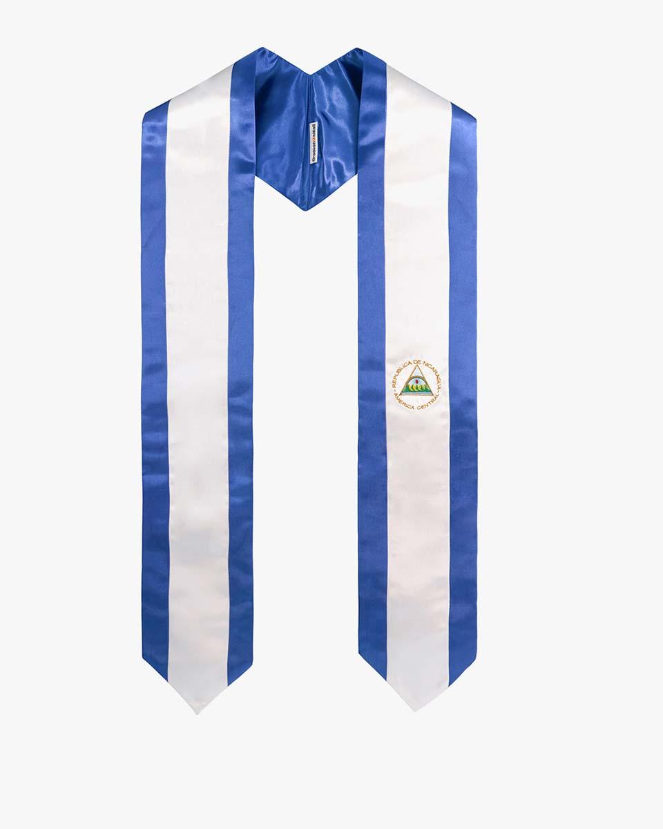 17 Country Flag Graduation Stoles Embroidery Sashes for Study Aboard International Students - Graduation Seller