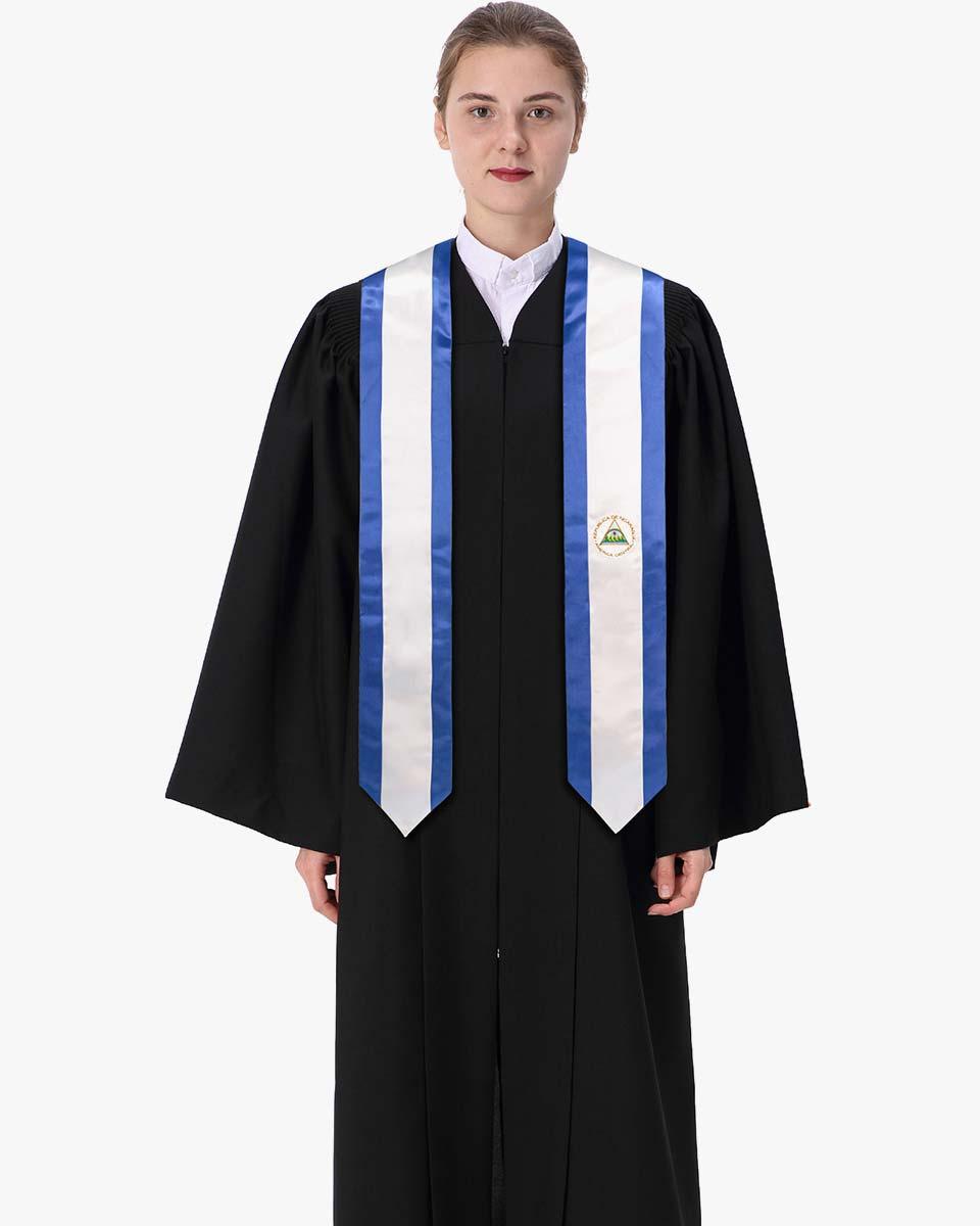 17 Country Flag Graduation Stoles Embroidery Sashes for Study Aboard International Students - Graduation Seller