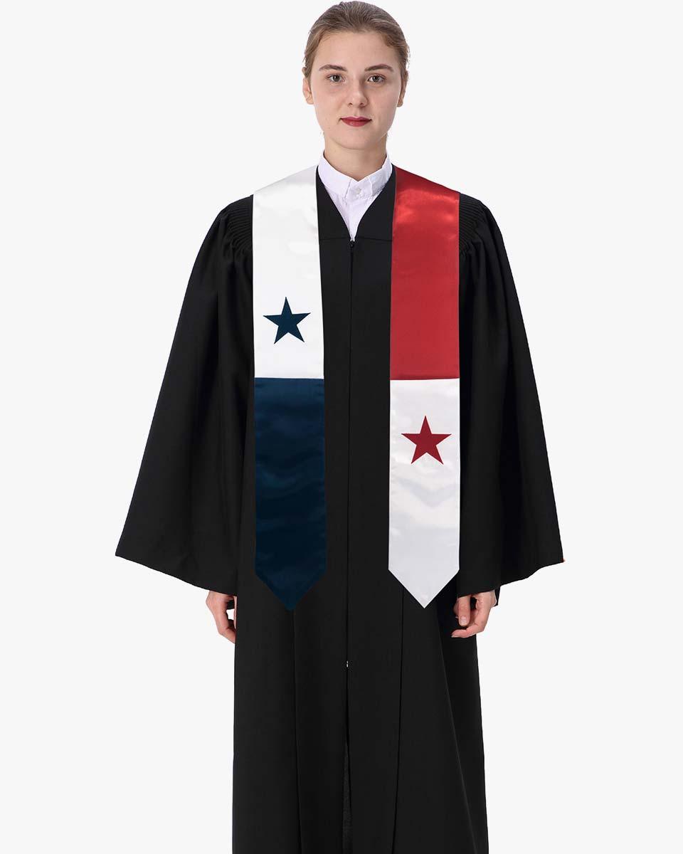 17 Country Flag Graduation Stoles Embroidery Sashes for Study Aboard International Students - Graduation Seller
