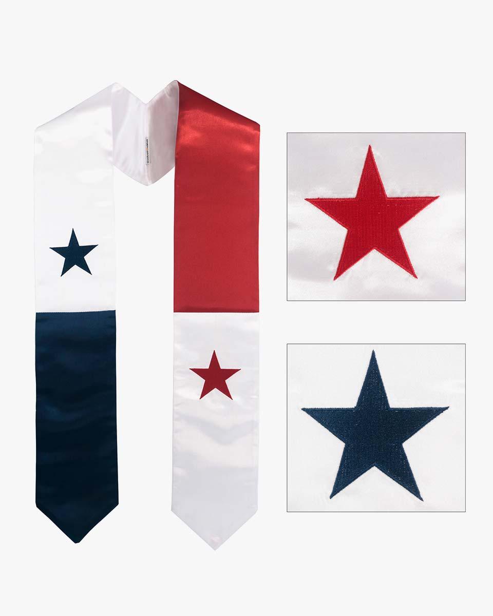 17 Country Flag Graduation Stoles Embroidery Sashes for Study Aboard International Students - Graduation Seller