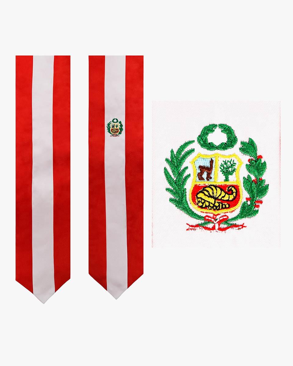 17 Country Flag Graduation Stoles Embroidery Sashes for Study Aboard International Students - Graduation Seller
