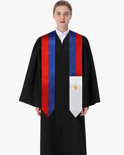 17 Country Flag Graduation Stoles Embroidery Sashes for Study Aboard International Students - Graduation Seller