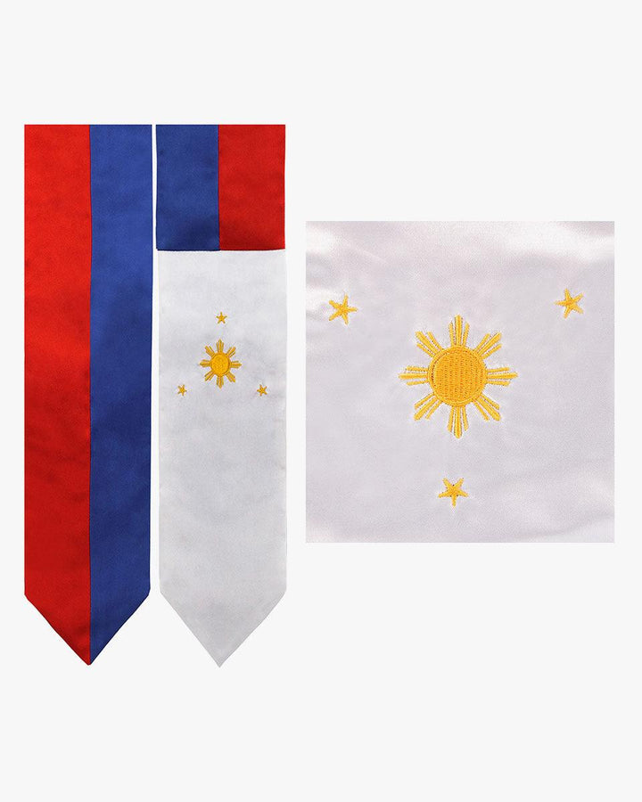 17 Country Flag Graduation Stoles Embroidery Sashes for Study Aboard International Students - Graduation Seller