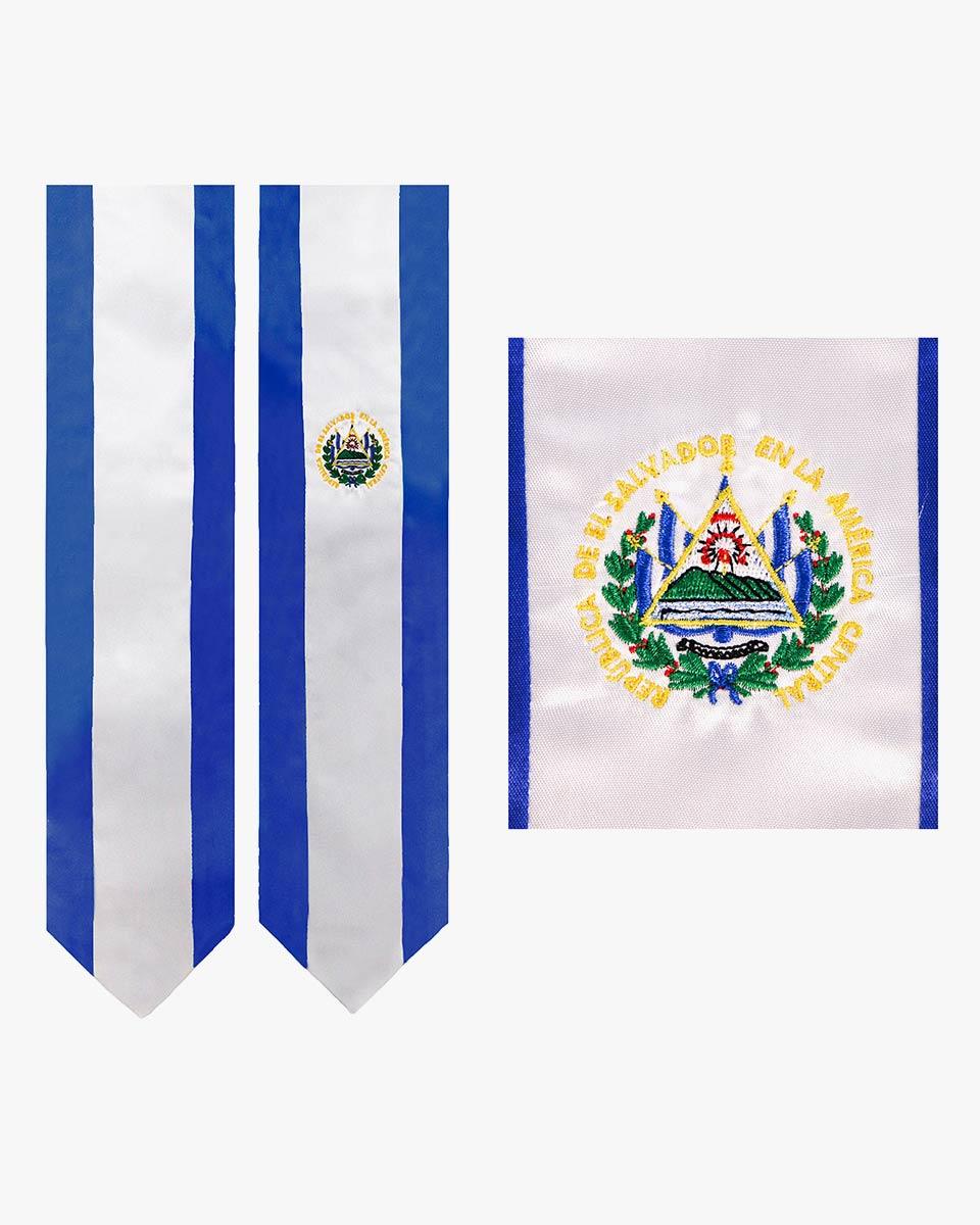 17 Country Flag Graduation Stoles Embroidery Sashes for Study Aboard International Students - Graduation Seller