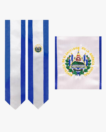 17 Country Flag Graduation Stoles Embroidery Sashes for Study Aboard International Students - Graduation Seller