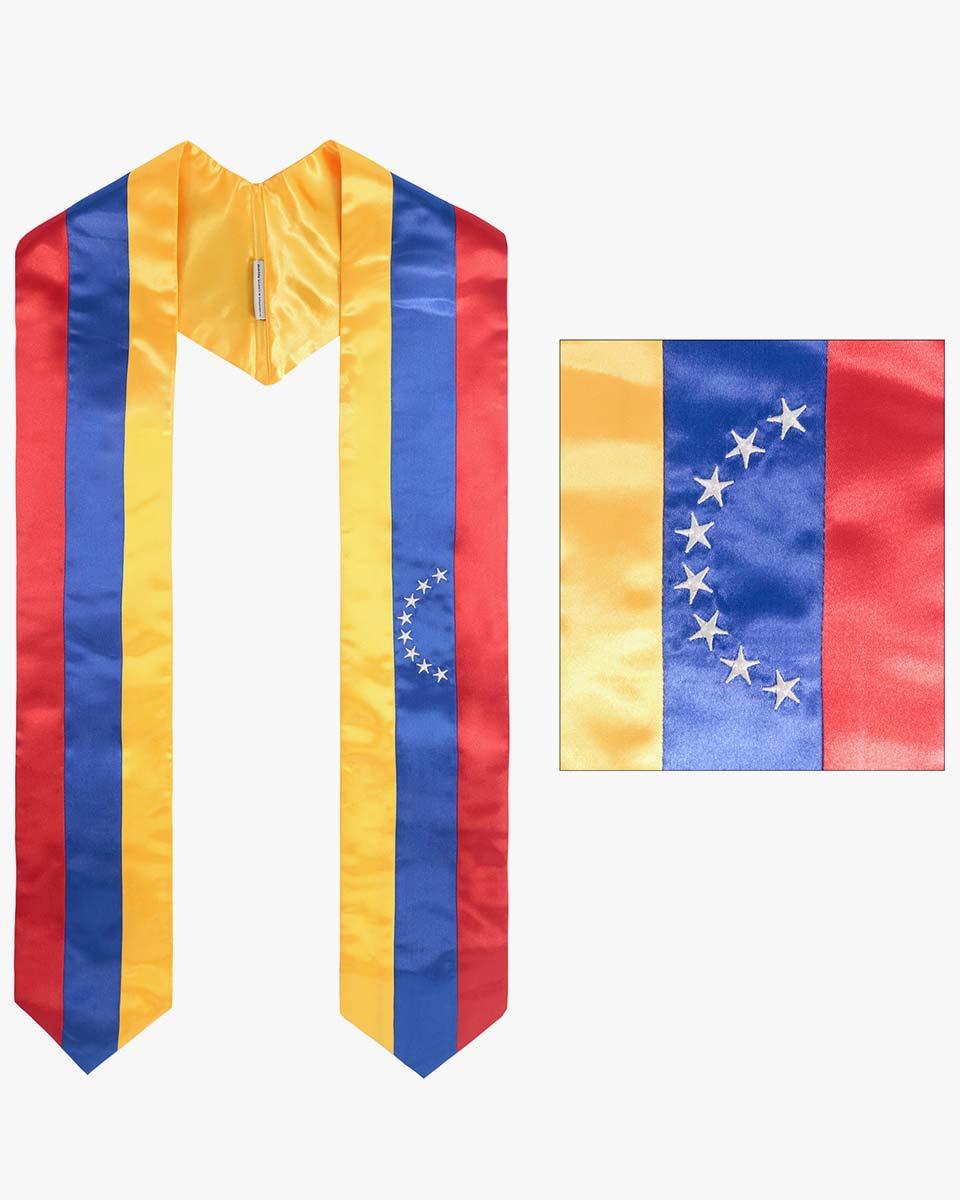 17 Country Flag Graduation Stoles Embroidery Sashes for Study Aboard International Students - Graduation Seller