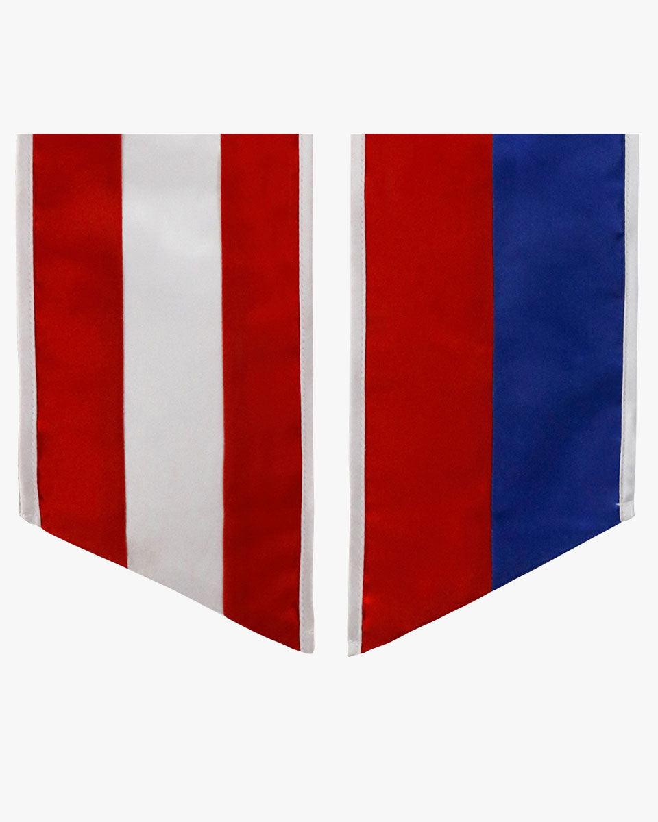 7 Mixed Flag Graduation Stoles Embroidery Sashes for Study Aboard Students - Graduation Seller