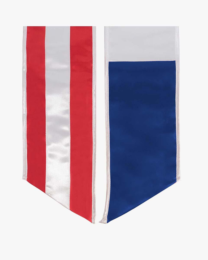 7 Mixed Flag Graduation Stoles Embroidery Sashes for Study Aboard Students - Graduation Seller