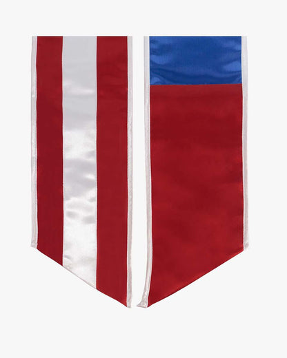 7 Mixed Flag Graduation Stoles Embroidery Sashes for Study Aboard Students - Graduation Seller