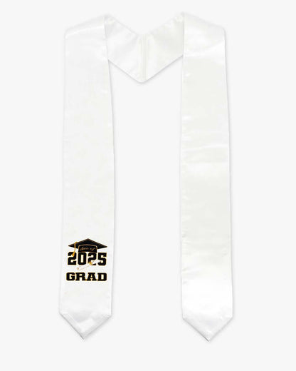 Class of 2025 Adults Imprinted Graduation Stoles with Classic End - 2 Colors Available - Graduation Seller