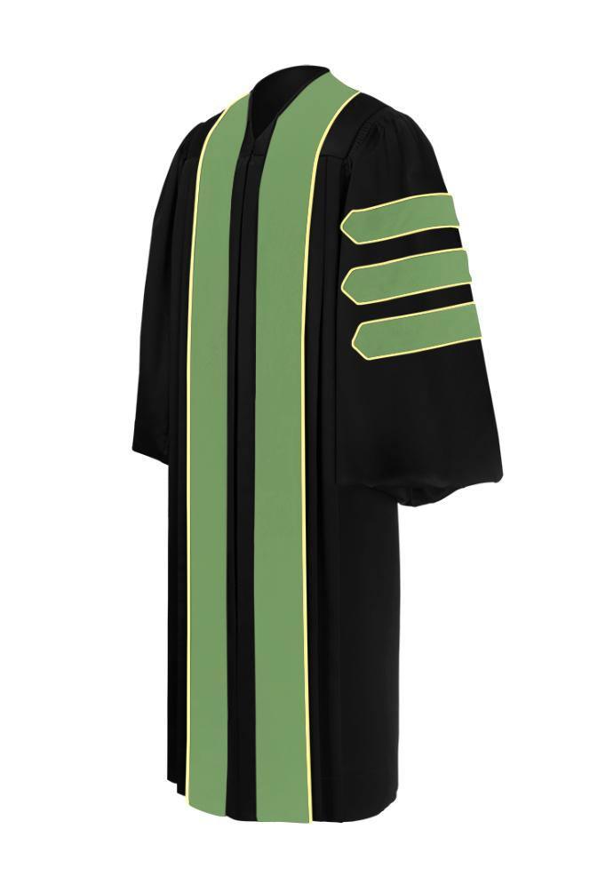 8 Luxury Doctoral Gown with Gold Trim – Elegance for Your Graduation Day - Graduation Seller